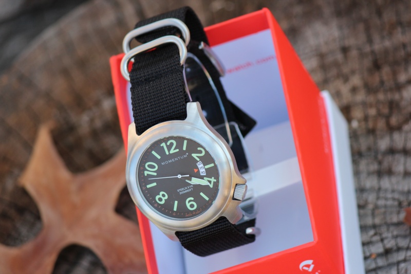 Bushcraft watch with Black NATO strap Sapphire Glass