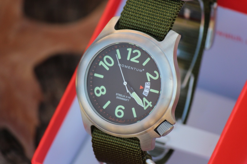 Momentum Steelix Green NATO strap Sapphire glass