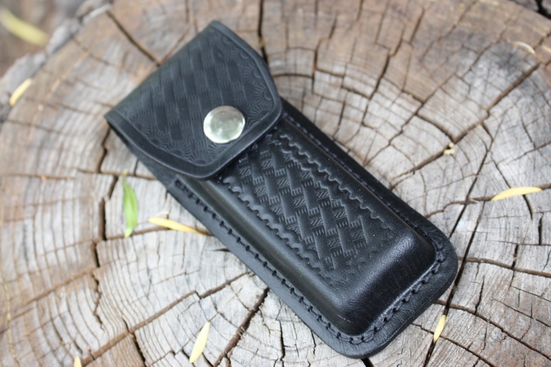 Black leather case Large