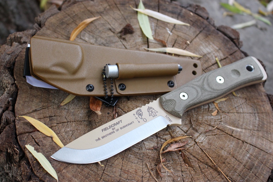 TOPS BOB Bushcraft Knife Desert Tan photo