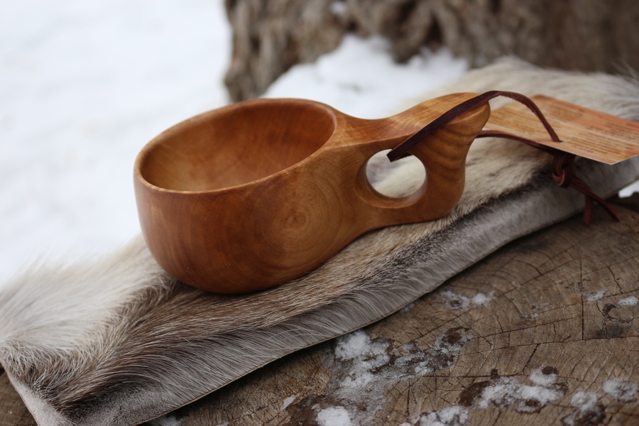 Finnish Lappland Kuksa Single hole Handle