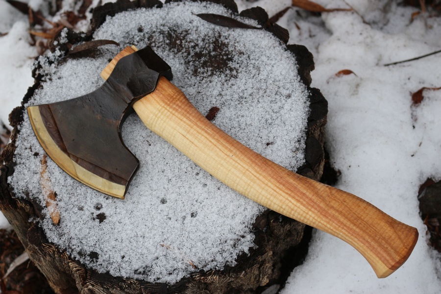S. Djarv Viking Wood Axe with Leather edge Cover photo