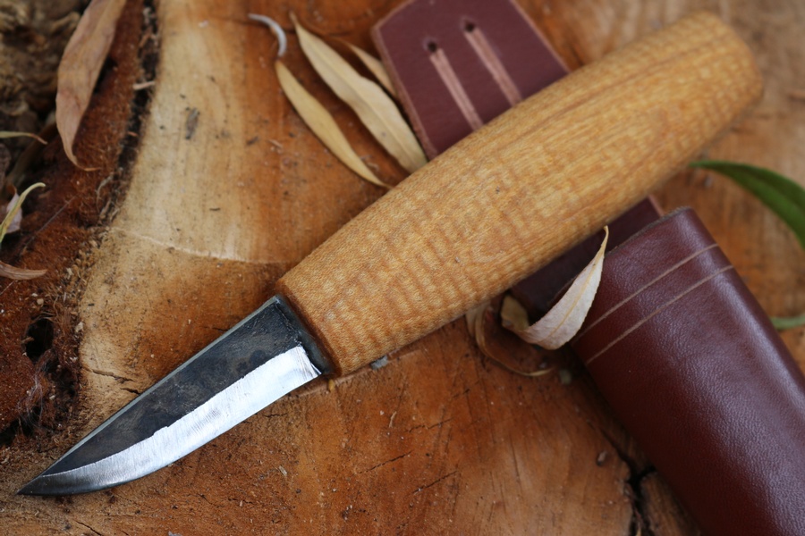 S. Djarv Handmade Handforged Carving knife short