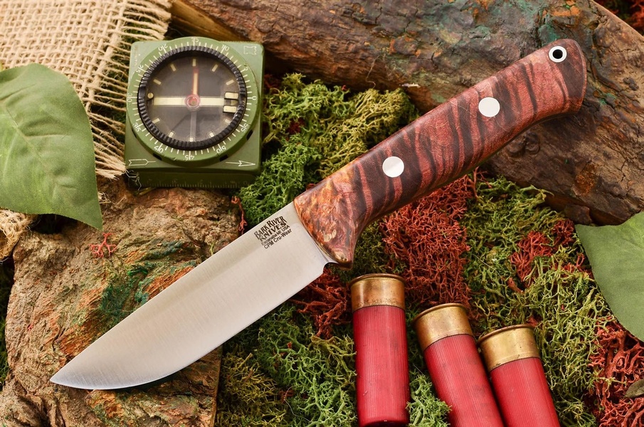 Barkriver Bravo-1 LT Cru-wear Burgandy Maple Burl Rampless