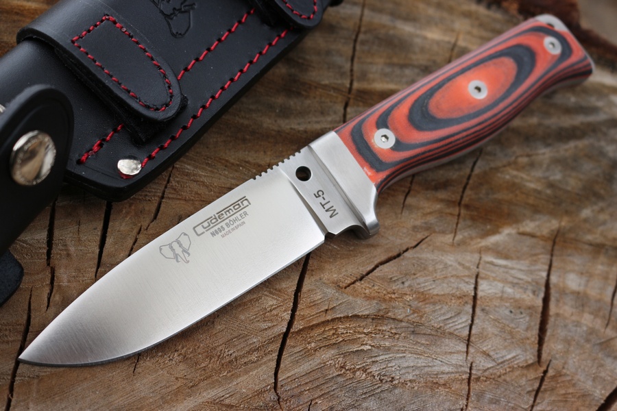 Cudeman MT5 Red and Black Micarta photo