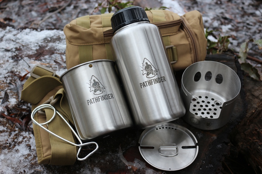Pathfinder Stainless Steel Bottle and Cookset 32oz