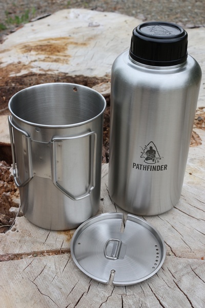 Pathfinder 64oz Stainless Steel water Bottle and Cup Set photo