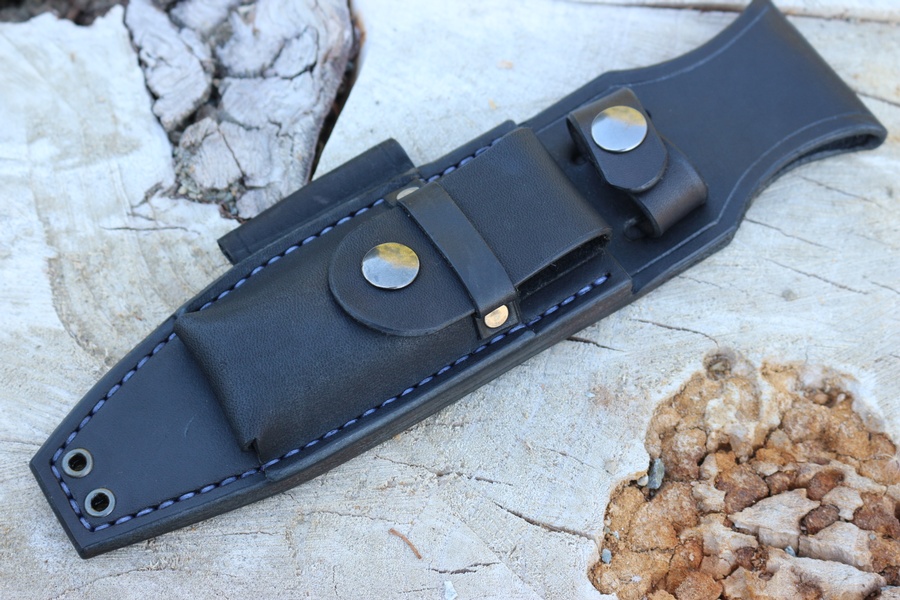 Canadian Bushcraft Leather S1 Sheath Black