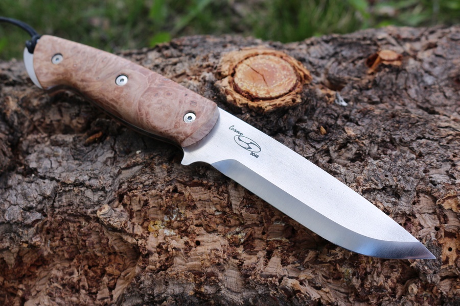Seth Cosmo Bushcraft Nitro V Steel Maple Burl photo