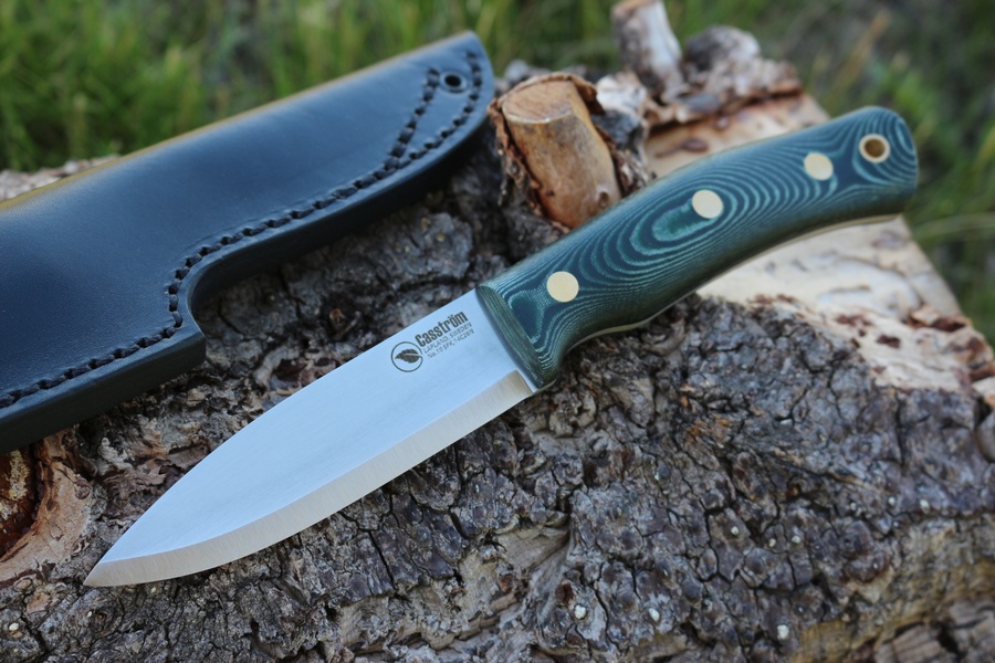 Casstrom Swedish Forest Knife No10 Green Micarta Sleipner