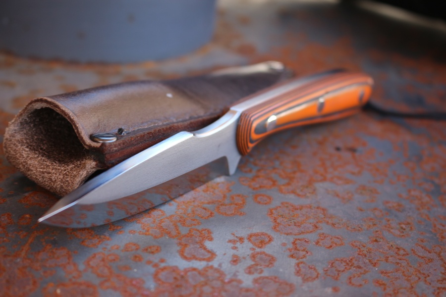 Cosmo Utility Bushcraft Knife 154CM Tigerstripe photo