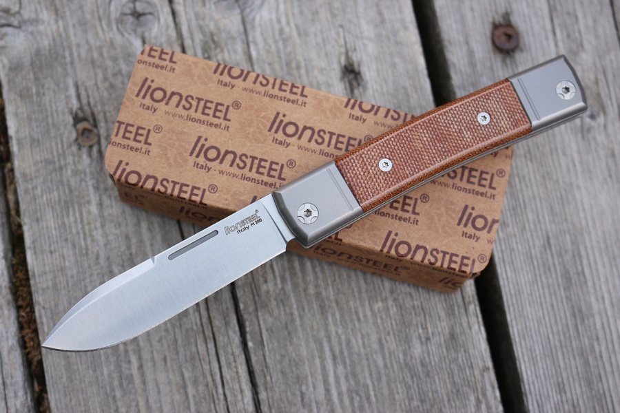 Lionsteel Bestman Natural canvas M390 Drop Point