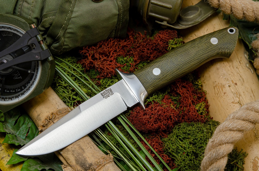 Barkriver Chute Knife CPM 154 Green Canvas