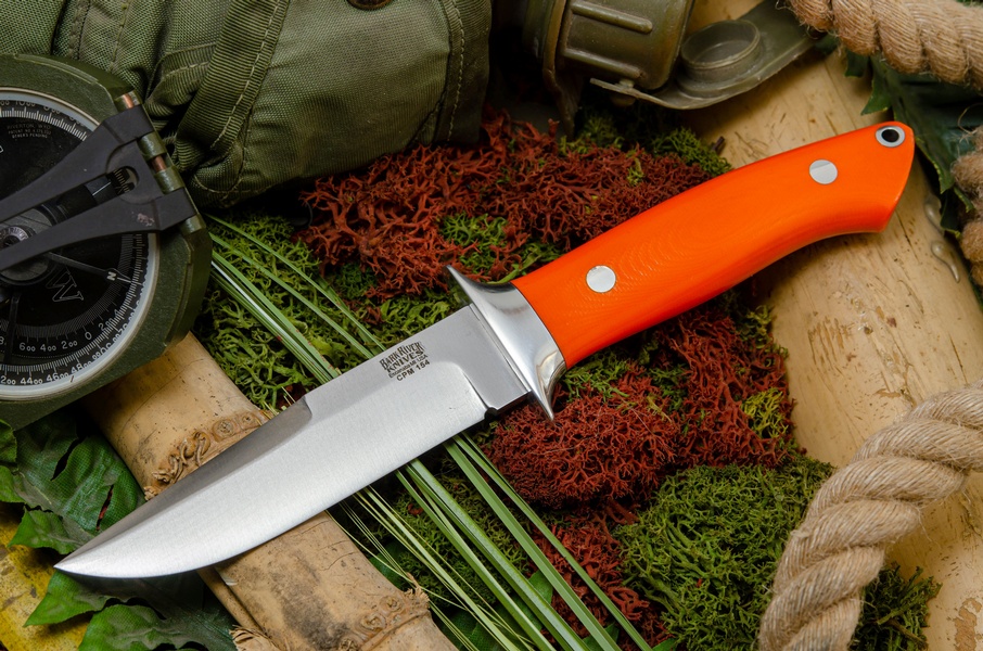 Barkriver Chute Knife CPM 154 Blaze Orange G10