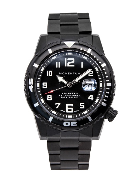 Momentum M50 [44mm] - Black-ion with black stainless steel strap