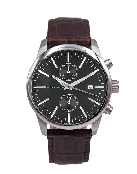 Momentum Logic Chrono [42mm] with brown leather strap photo