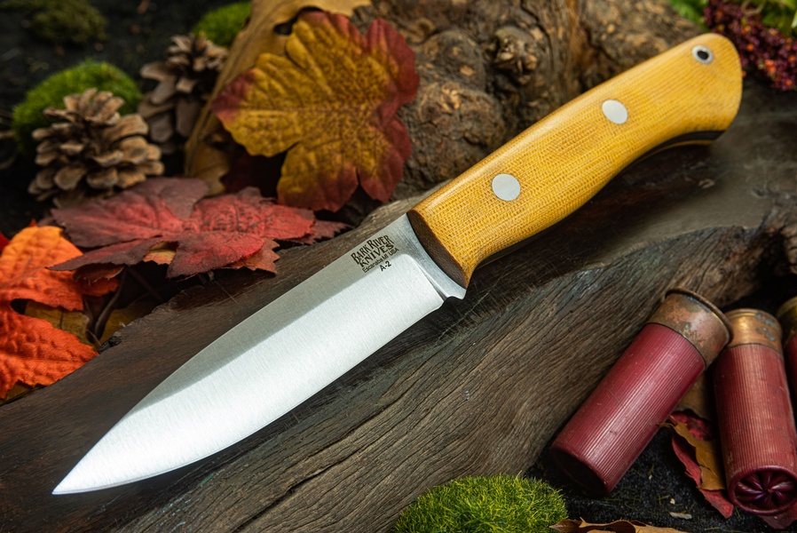 Barkriver Knives Aurora A2 Natural Canvas Black Liner