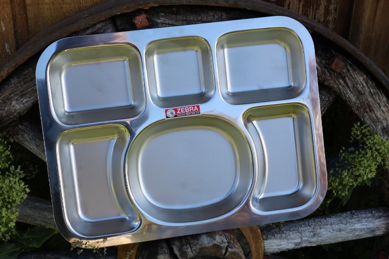 Zebra Camping Meal Plate (Rectangle)