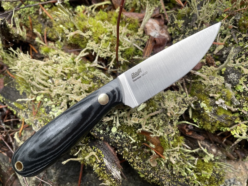Brisa Necker 70 Black Micarta Flat grind