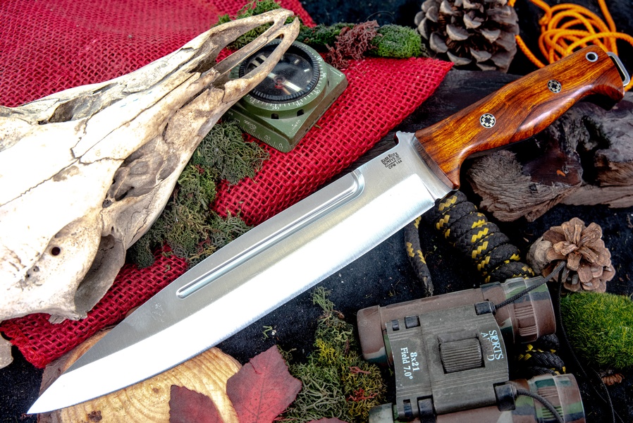 Barkriver Knives Pig Sticker CPM 154 Desert Ironwood Black liner Mosaics #2 photo