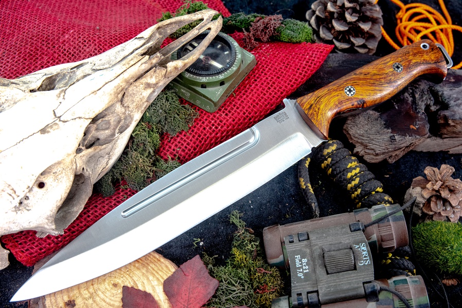 Barkriver Knives Pig Sticker CPM 154 Desert Ironwood Black liner Mosaics #5 photo