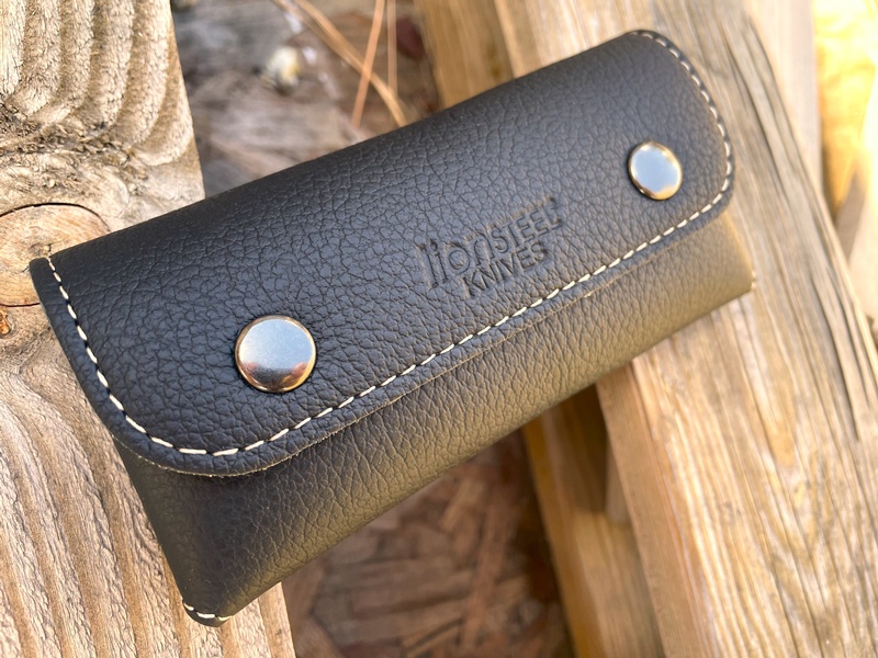 Lionsteel Horizontal Black leather sheath 