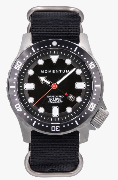 Momentum Torpedo Pro Eclipse Solar 44mm Black NATO Strap 
