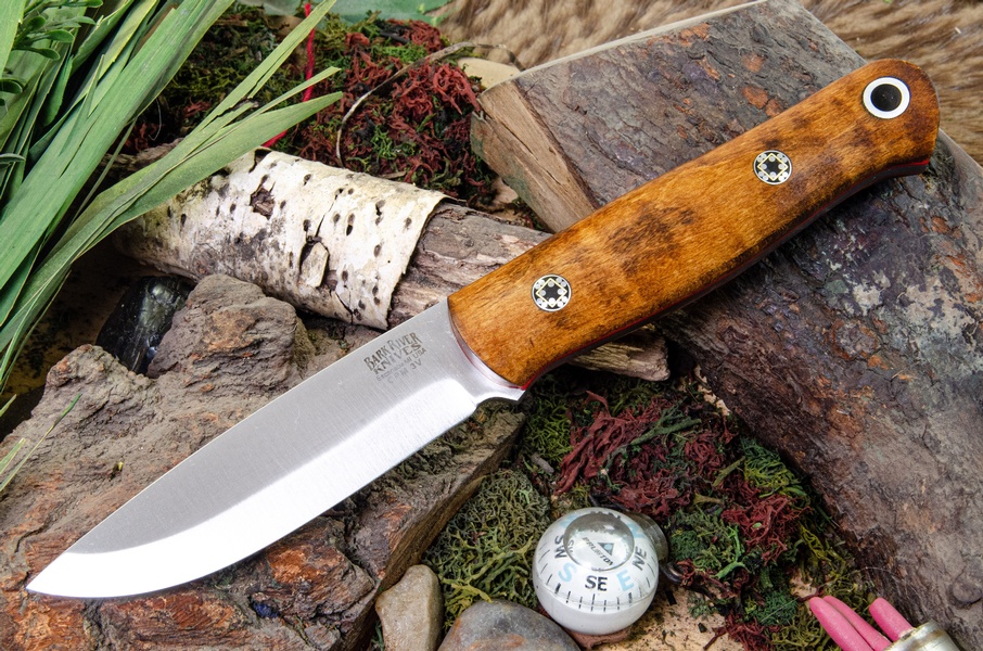 Barkriver Bushcrafter LT 3V Dark Curly maple Red liners #1