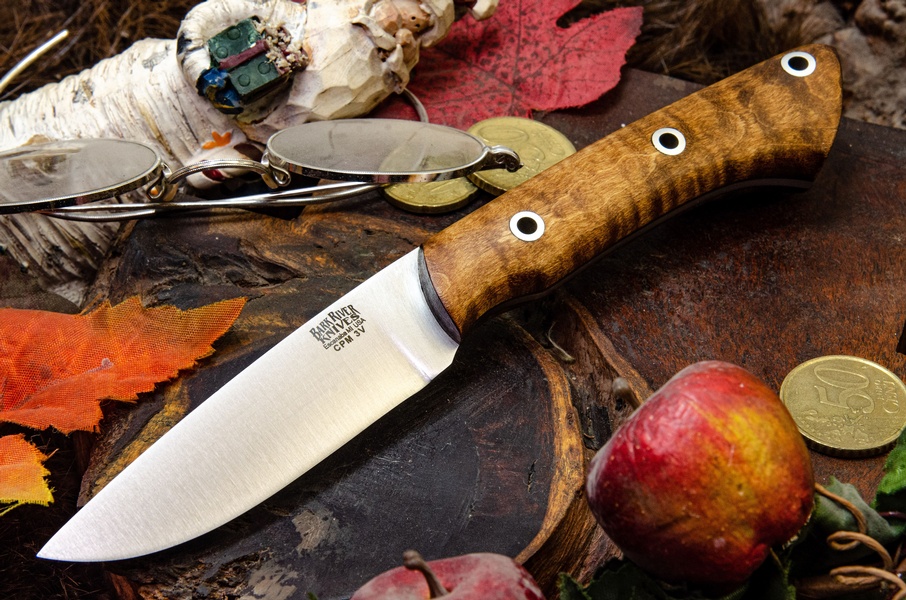 Barkriver Fox River Featherweight 3V Dark Curly Maple Black Liners Hollow Pins #2