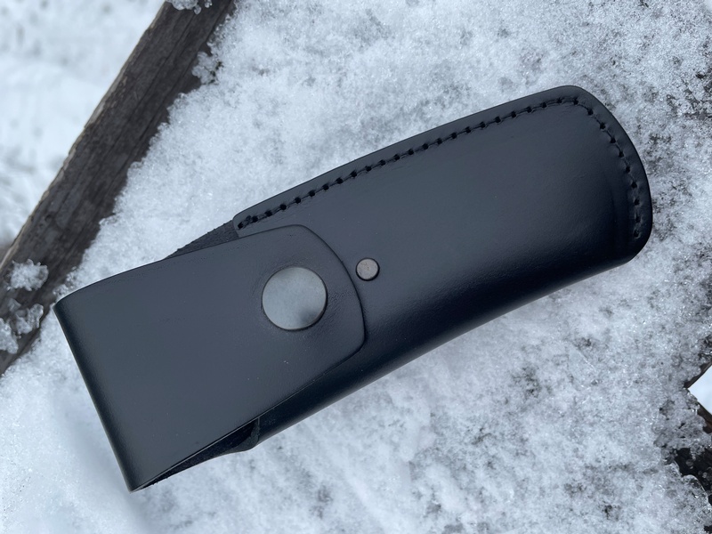 Otter Leather Knife Pouch Black