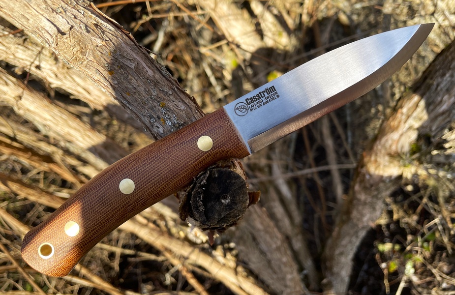 Casstrom SFK N0.10 Natural Canvas Micarta Mod A8 Steel