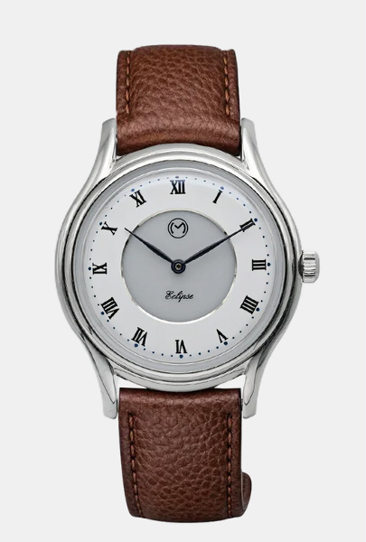 Momentum Lugano Eclipse Solar 36mm Steel Leather Strap 
