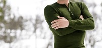 Woolpower Zip Turtleneck 200 Green photo