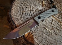 TRC Knives K1S Elmax Green Micarta APOC finish #1795 photo
