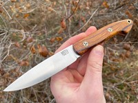 Barkriver Knives Bird and Trout CPM154 DesertIronwood Red Liner Mosaics #4 Photo