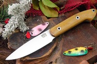 Barkriver Knives Bird and Trout CPM154 Natural Canvas Hollow Pins Photo