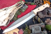 Barkriver Knives Pig Sticker CPM 154 Antique Bone Linen Mosaics Photo