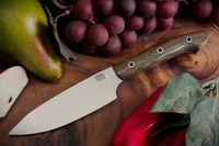 Barkriver Knives Petty Z CPM 154 Green Canvas Hollow Pins Photo