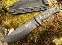 ESEE 5 PB Black/Grey G-10 Handle Black Blade photo