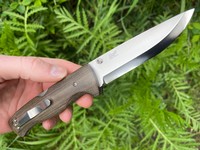 Brisa Borka 90 N690 Folding Knife Green Micarta Photo