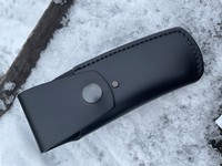 Otter Leather Knife Pouch Black Photo