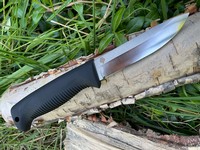 Peltonen M07 Ranger Puukko N690 Black with Leather Sheath Photo