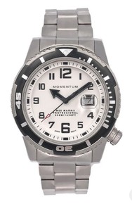 Momentum M50 [44mm] - White Full Lume with Stainless Steel Strap Photo