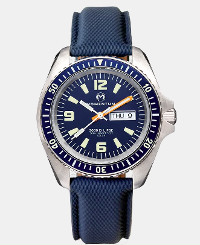 Momentum Sea Quartz 30 Eclipse Solar Blue Dial with Blue Sail Cloth Strap Photo